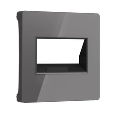 Изображение Накладка для двойной розетки Еthernet RJ-45 (графит акрил) W1191144