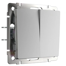 Изображение Перекрестный переключатель двухклавишный (серебряный) W1123008