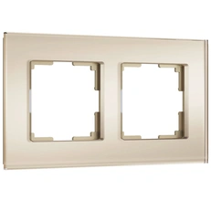 Изображение Рамка на 2 поста Senso (шампань, стекло soft-touch) W0023111