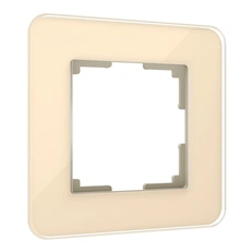 Изображение Рамка из стекла на 1 пост Elite айвори W0012443